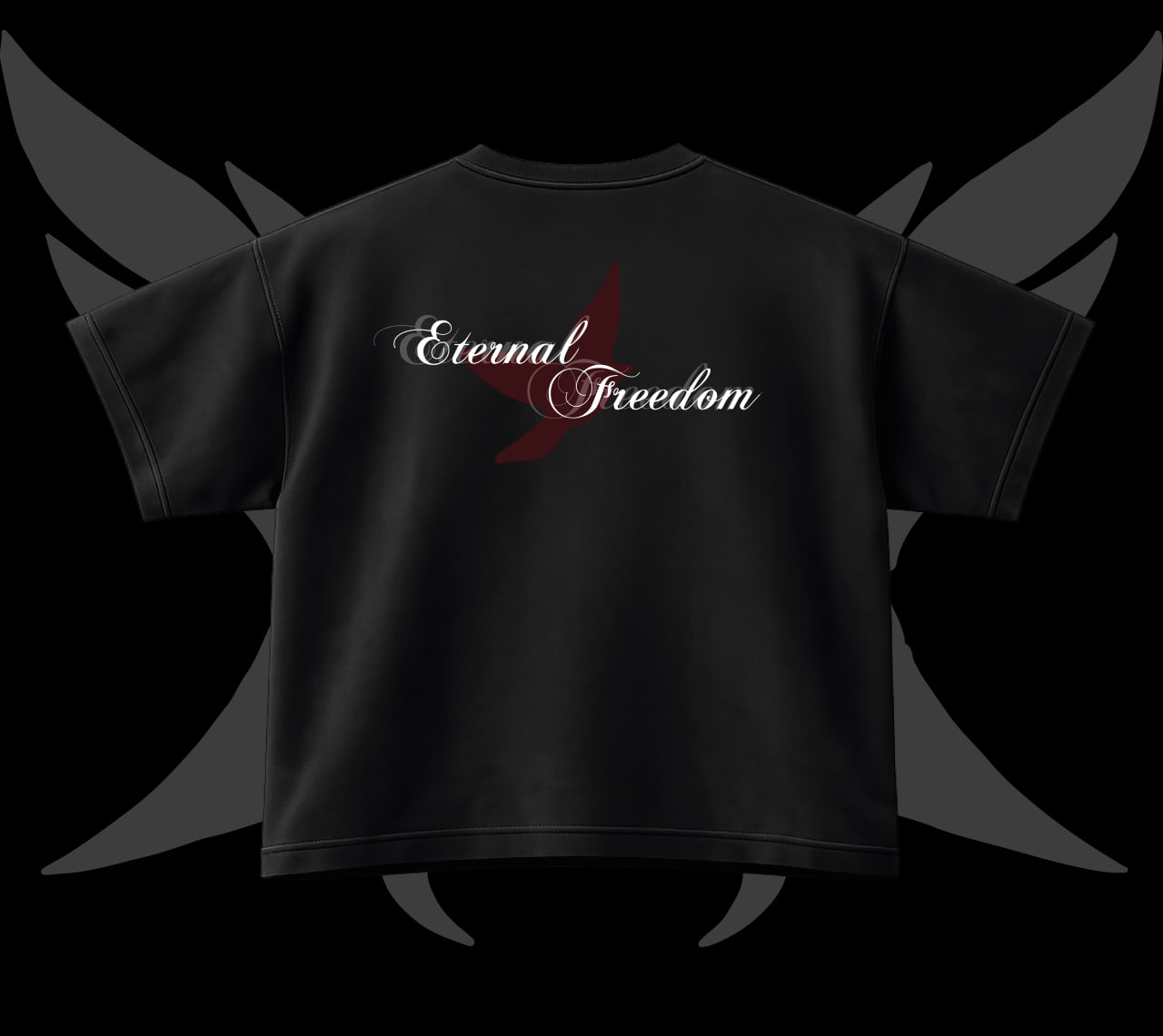 Футболка черная "ETERNALFREEDOM"